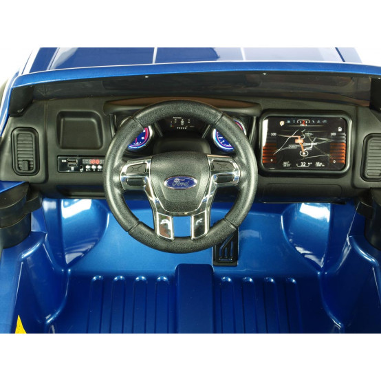 Dvoumístné licenční elektrické autíčko Ford Raptor s 2.4G ovladačem a maxi výbavou, MODRÉ LAKOVANÉ